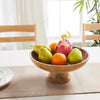 Custom Bowl Ribbed Natural Wooden Bowl 12x12x5.5