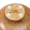 Custom Bowl Ribbed Natural Wooden Bowl 12x12x5.5
