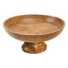 Custom Bowl Ribbed Natural Wooden Bowl 12x12x5.5