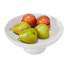 Custom Bowl Ribbed White Wooden Bowl 12x12x5.75
