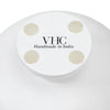 Custom Bowl Ribbed White Wooden Bowl 12x12x5.75