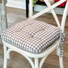 Custom Chair Pad Gray Gables Check Chair Pad 16Lx16W