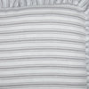 Custom Chair Pad Timeless Ticking Gray Ruffled Chair Pad 16Lx16W