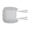 Custom Chair Pad Timeless Ticking Gray Ruffled Chair Pad 16Lx16W
