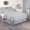 Custom Duvet Cover Farmhouse Ticking Blue Queen Duvet Cover 92Lx92W