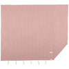 Custom Duvet Cover Farmhouse Ticking Red King Duvet Cover 92Lx108W