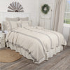 Custom Duvet Cover Market Place Gray Grain Sack Stripe Queen Duvet Cover 92Lx92W