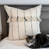 Custom Euro Sham Farmcloth Stripe Fringed Euro Sham 26Lx26W