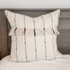Custom Euro Sham Farmcloth Stripe Fringed Euro Sham 26Lx26W