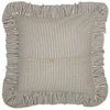 Custom Euro Sham Farmhouse Ticking Gray Fabric Euro Sham 26Lx26W