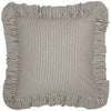 Custom Euro Sham Farmhouse Ticking Gray Fabric Euro Sham 26Lx26W