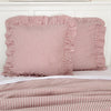 Custom Euro Sham Farmhouse Ticking Red Fabric Euro Sham 26Lx26W