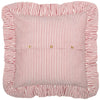 Custom Euro Sham Farmhouse Ticking Red Fabric Euro Sham 26Lx26W