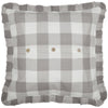 Custom Euro Sham Madison Check Gray Euro Sham 26Lx26W