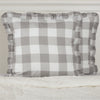 Custom Euro Sham Madison Check Gray Euro Sham 26Lx26W