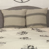 Custom Euro Sham Mill House Stripe Black Euro Sham 26Lx26W