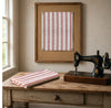 Custom Fabric Market Place Red Ticking Stripe Fabric 1yd #1 110 Width