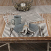 Custom Napkin Farmhouse Ticking Gray Napkin Set of 4 18Lx18W