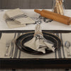 Custom Napkin Mill House Stripe Black Napkin Set of 4 18Lx18W