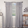 Custom Panel Farmhouse Ticking Blue Panel Set of 2 84Lx40W