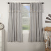 Custom Panel Farmhouse Ticking Gray Short Panel Set of 2 63Lx36W