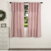 Custom Panel Farmhouse Ticking Red Short Panel Set of 2 63Lx36W