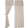 Custom Panel Farmhouse Ticking Taupe Panel Set of 2 96Lx50W