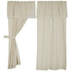 Custom Panel Flax and Lace Short Panel Set of 2 63Lx36W