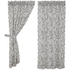 Custom Panel Gray Gables Floral Short Panel Set of 2 63Lx36W