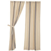 Custom Panel Market Place Blue Grain Sack Stripe Panel Set of 2 96Lx50W