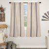 Custom Panel Market Place Blue Grain Sack Stripe Short Panel Set of 2 63Lx36W
