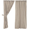 Custom Panel Market Place Blue Ticking Stripe Short Panel Set of 2 63Lx36W