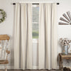 Custom Panel Market Place Gray Grain Sack Stripe Panel Set of 2 96Lx50W