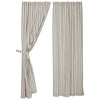Custom Panel Market Place Gray Ticking Stripe Panel Set of 2 84Lx40W