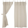 Custom Panel Market Place Natural Tie Top Short Panel Set of 2 63Lx36W