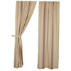 Custom Panel Market Place Red Grain Sack Stripe Panel Set of 2 84Lx40W
