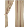 Custom Panel Market Place Red Grain Sack Stripe Panel Set of 2 96Lx50W