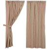 Custom Panel Market Place Red Ticking Stripe Short Panel Set of 2 63Lx36W