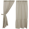 Custom Panel Provincial Linen Natural Short Panel Set of 2 63Lx36W