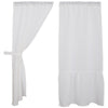 Custom Panel Provincial Linen White Short Panel Set of 2 63Lx36W