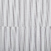 Custom Panel Timeless Ticking Gray Ruffled Panel Set of 2 96Lx50W