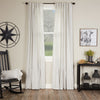 Custom Panel Timeless Ticking Gray Ruffled Panel Set of 2 96Lx50W