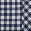Custom Panel Vintage Check Blue Short Panel Set of 2 63Lx36W