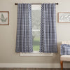 Custom Panel Vintage Check Blue Short Panel Set of 2 63Lx36W