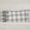 Custom Pillow Case Madison Check Gray King Pillow Case Set of 2 37Lx21W+4