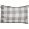 Custom Pillow Case Madison Check Gray Standard Pillow Case Set of 2 27Lx21W+4