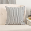 Custom Pillow Cover Farmhouse Ticking Gray Pillow Cover 18Lx18W