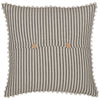 Custom Pillow Cover Farmhouse Ticking Gray Pillow Cover 18Lx18W