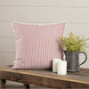 Custom Pillow Cover Farmhouse Ticking Red Pillow Cover 18Lx18W