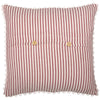 Custom Pillow Cover Farmhouse Ticking Red Pillow Cover 18Lx18W